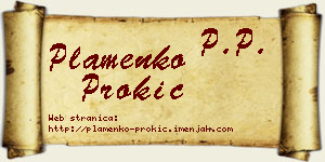 Plamenko Prokić vizit kartica